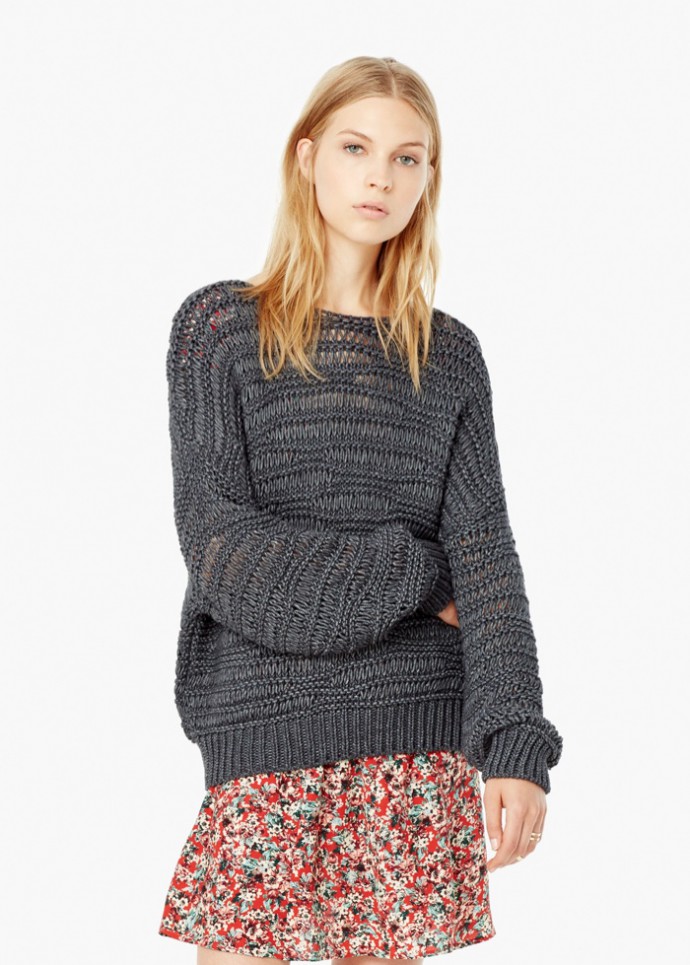 Mango-Open-Knit-Sweater