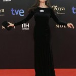 Spanish actress Molina, nominated for best supporting actress, poses on the red carpet before the Spanish Film Academy's Goya Awards ceremony in Madrid