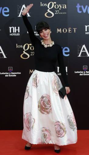 Spanish actress Verdu, nominated for the best actress, poses on the red carpet before the Spanish Film Academy's Goya Awards ceremony in Madrid