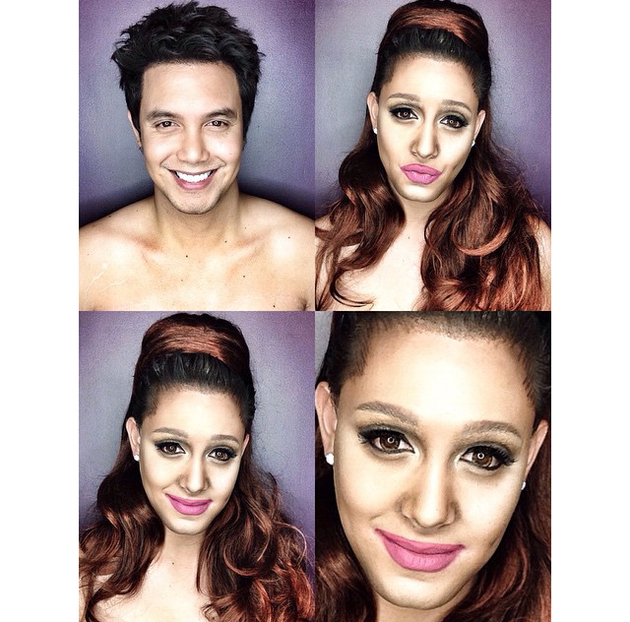 embedded_man_transforms_into_ariana_grande_with_makeup