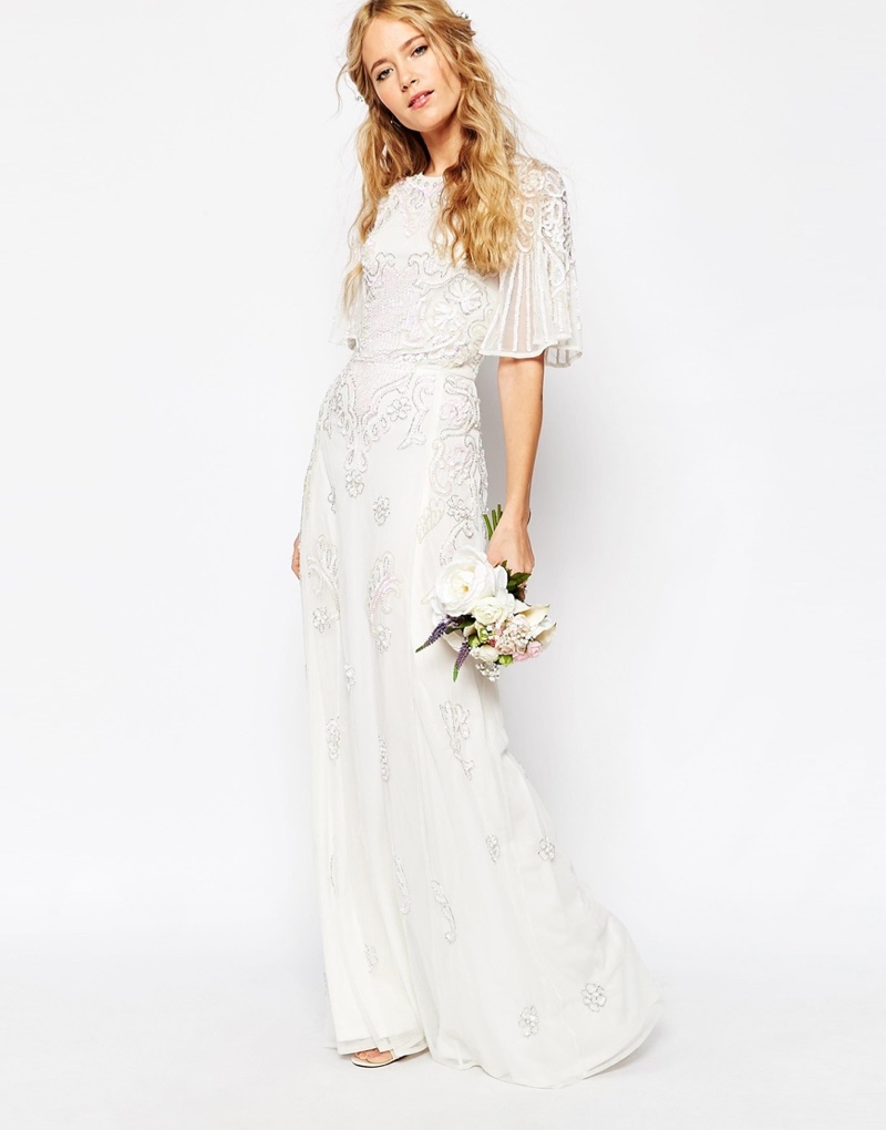 ASOS-Bridal-Iridescent-Flutter-Sleeve-Maxi-Dress